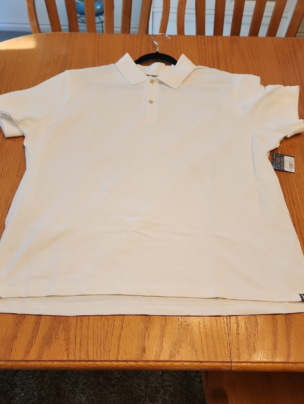 NWT Eddie Bauer Classic Men’s White Polo Shirt - Lightweight Short Sleeve - Picture 13 of 16